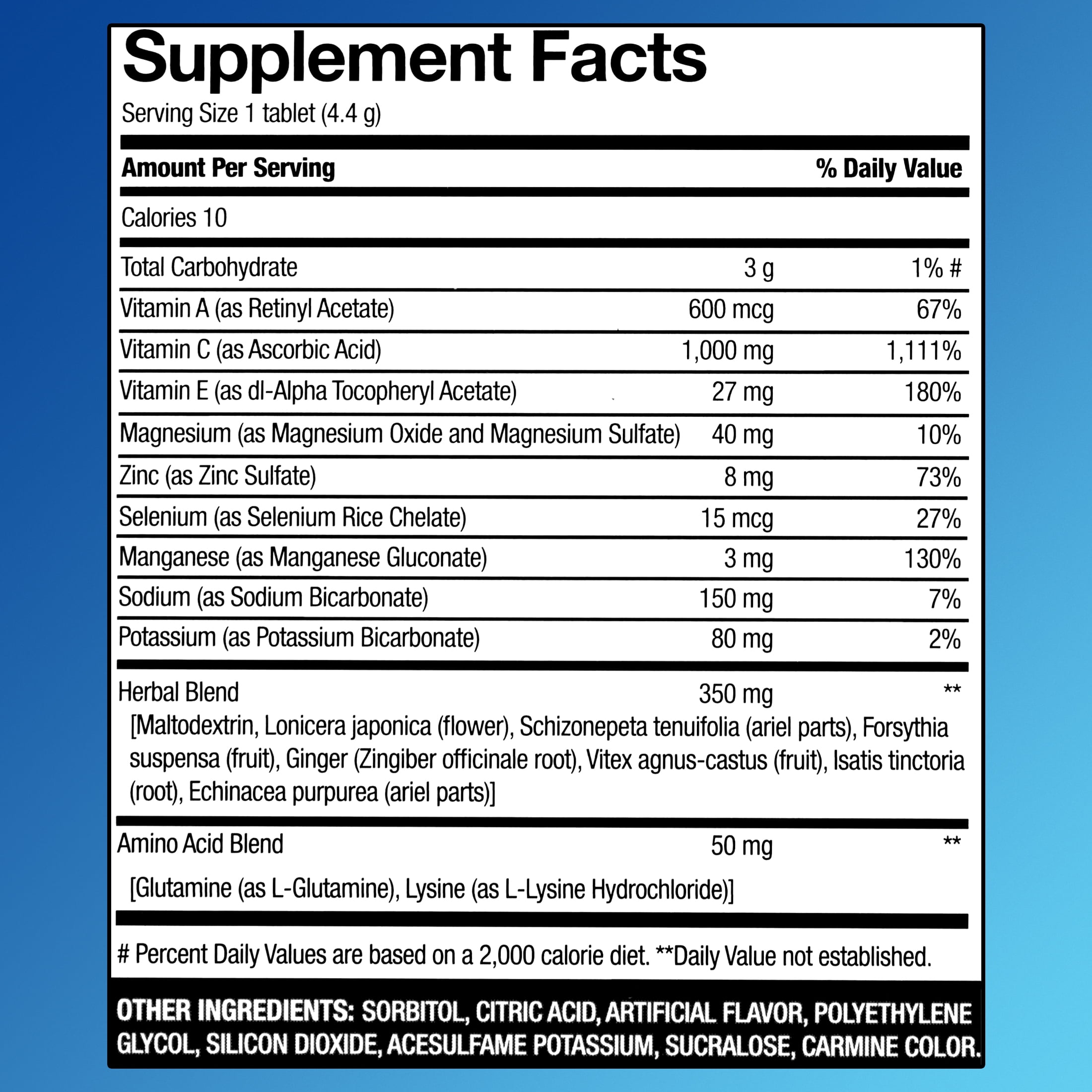 Equate Berry Immune Support Supplement, 10 Count