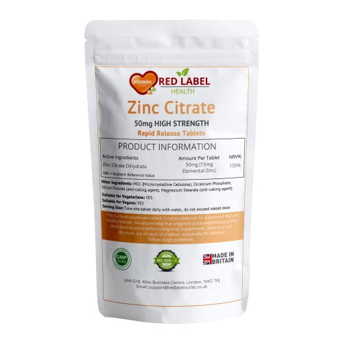 Zinc 50mg - 365 Tablets for Immune Support