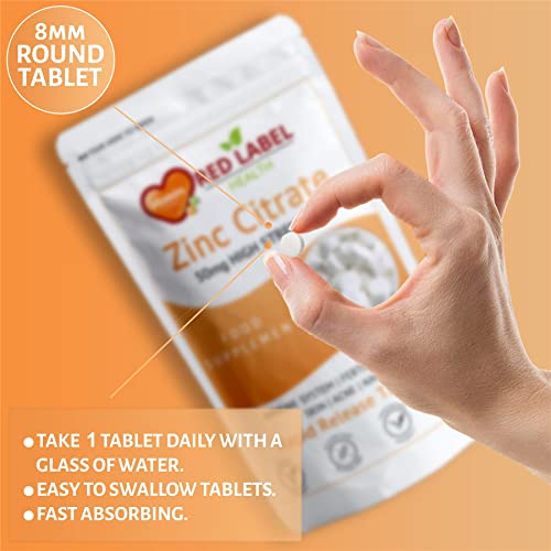 Zinc 50mg - 365 Tablets for Immune Support