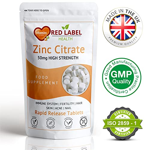 Zinc 50mg - 365 Tablets for Immune Support