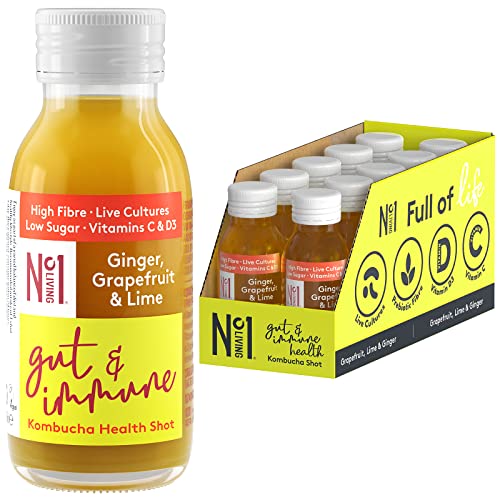 Living Kombucha Health Shots - Ginger, Grapefruit, Lime