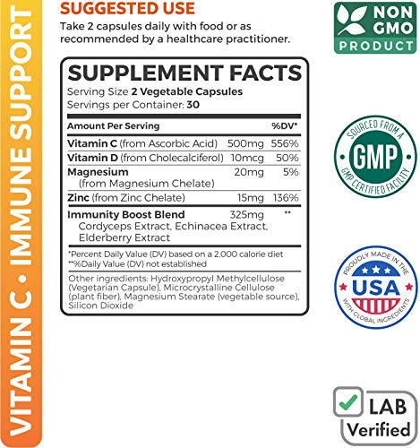 Vitamin C Immune Support with Elderberry & Zinc
