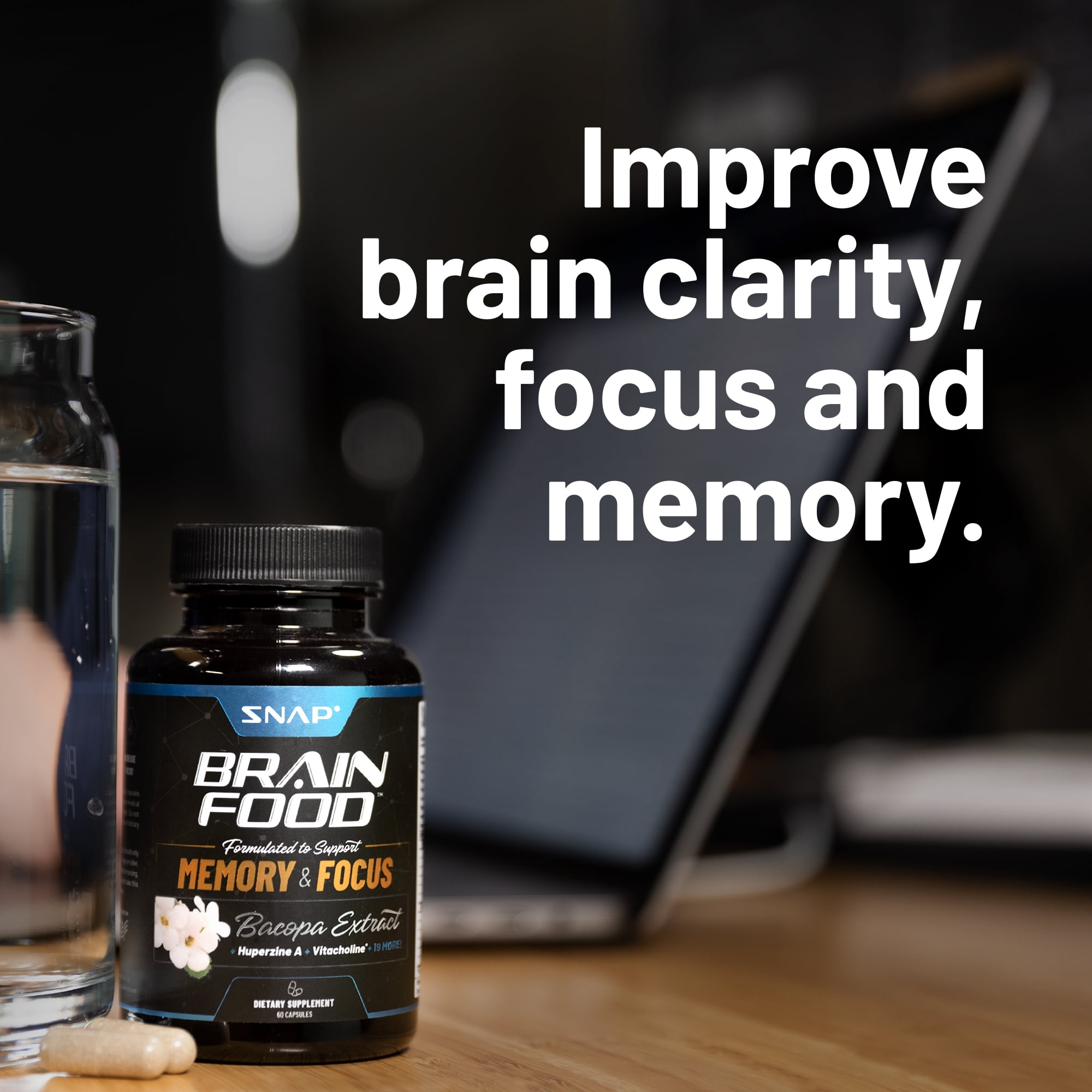 Snap Alpha Brain Memory & Focus Capsules 60ct