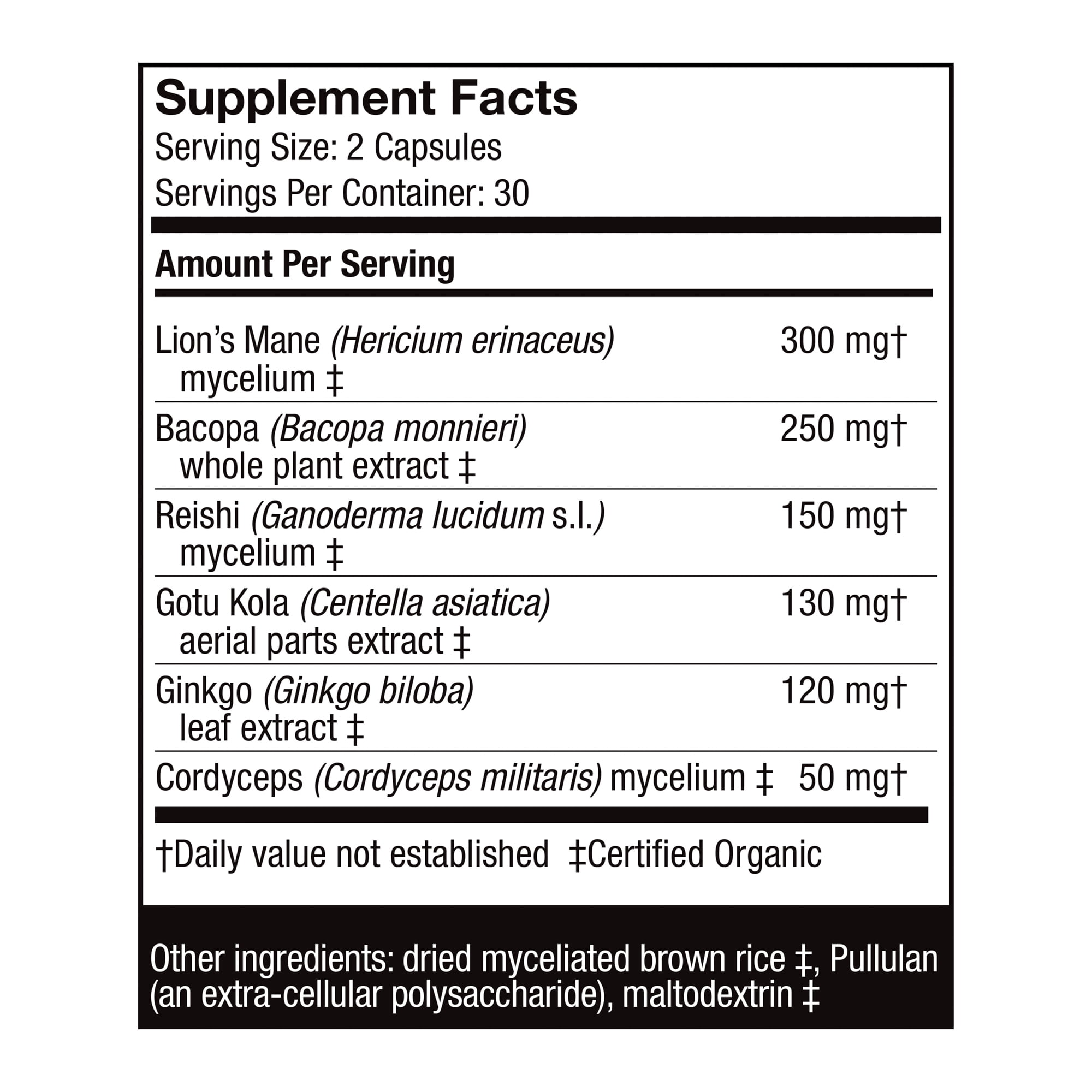 Host Defense Brain Capsules for Focus and Memory