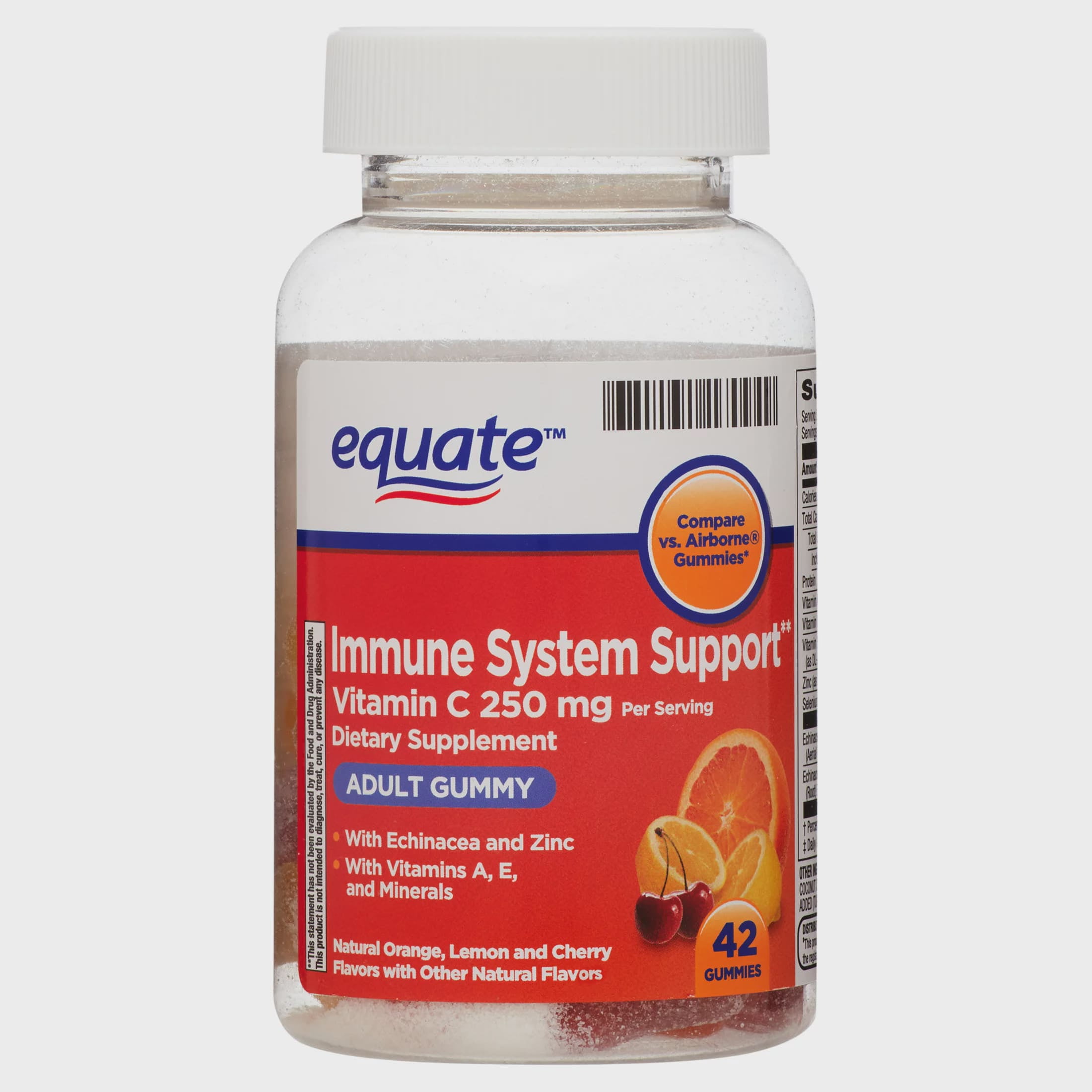 Equate Vitamin C Gummies, Orange Lemon Cherry, 250 mg