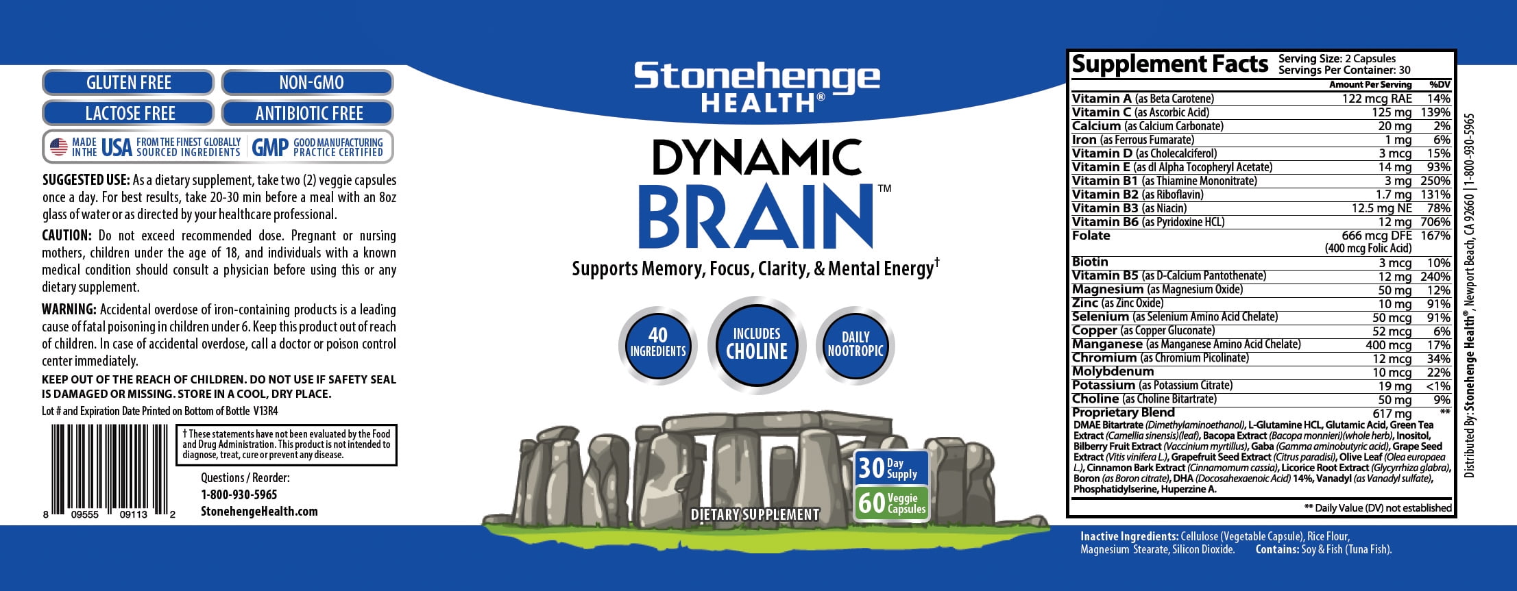 Dynamic Brain Supplement for Memory and Focus