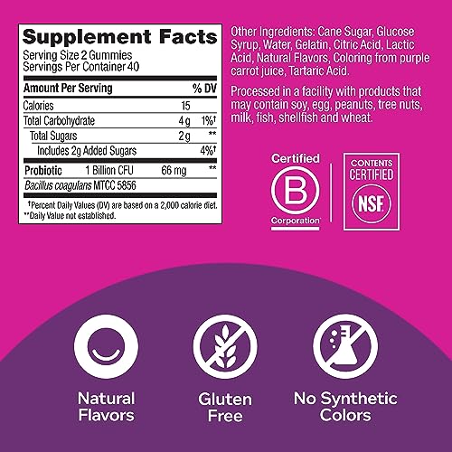OLLY Berry Probiotic Gummies, 80 Count