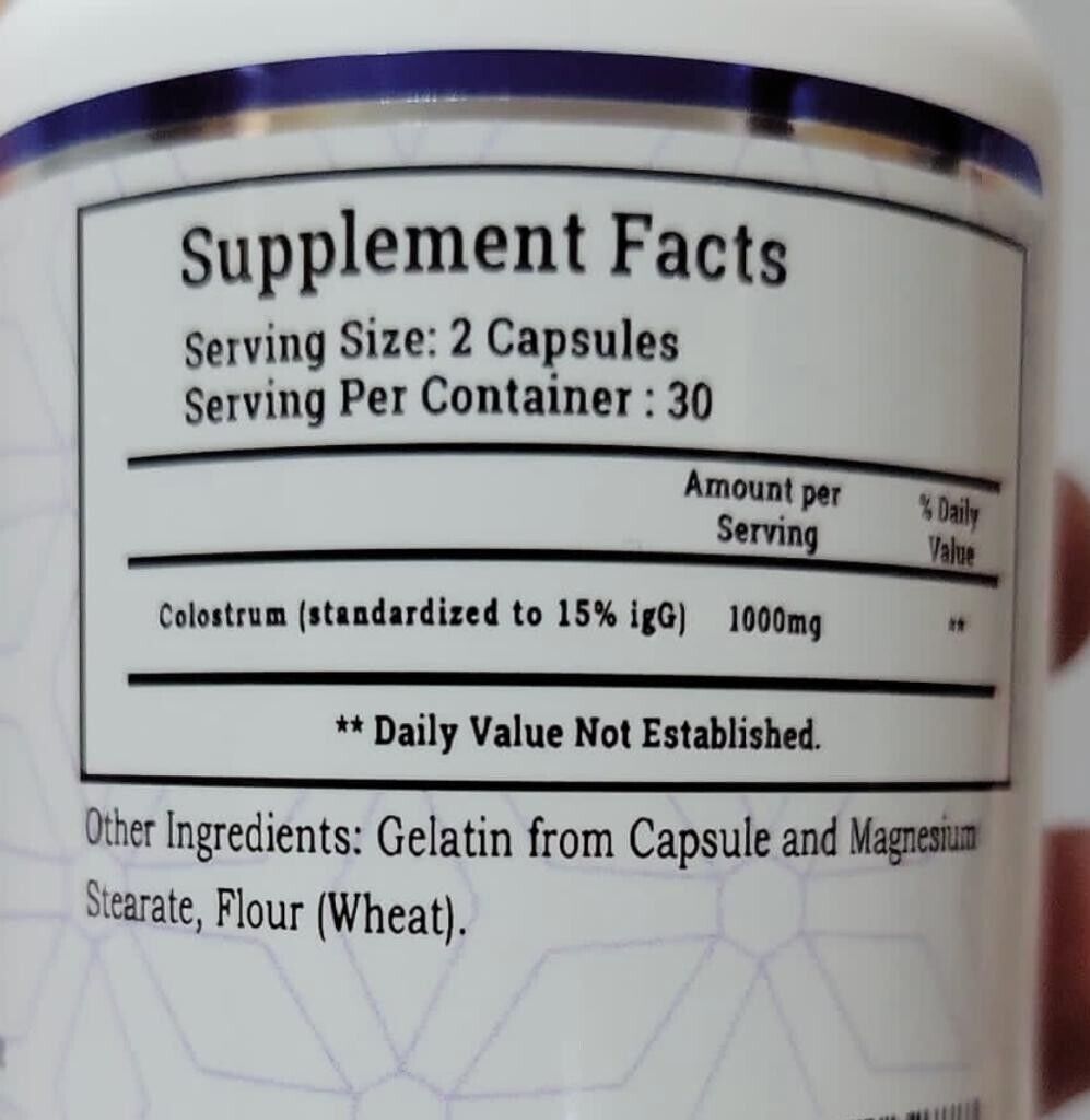 Colostrum 1000 mg for Immune Support