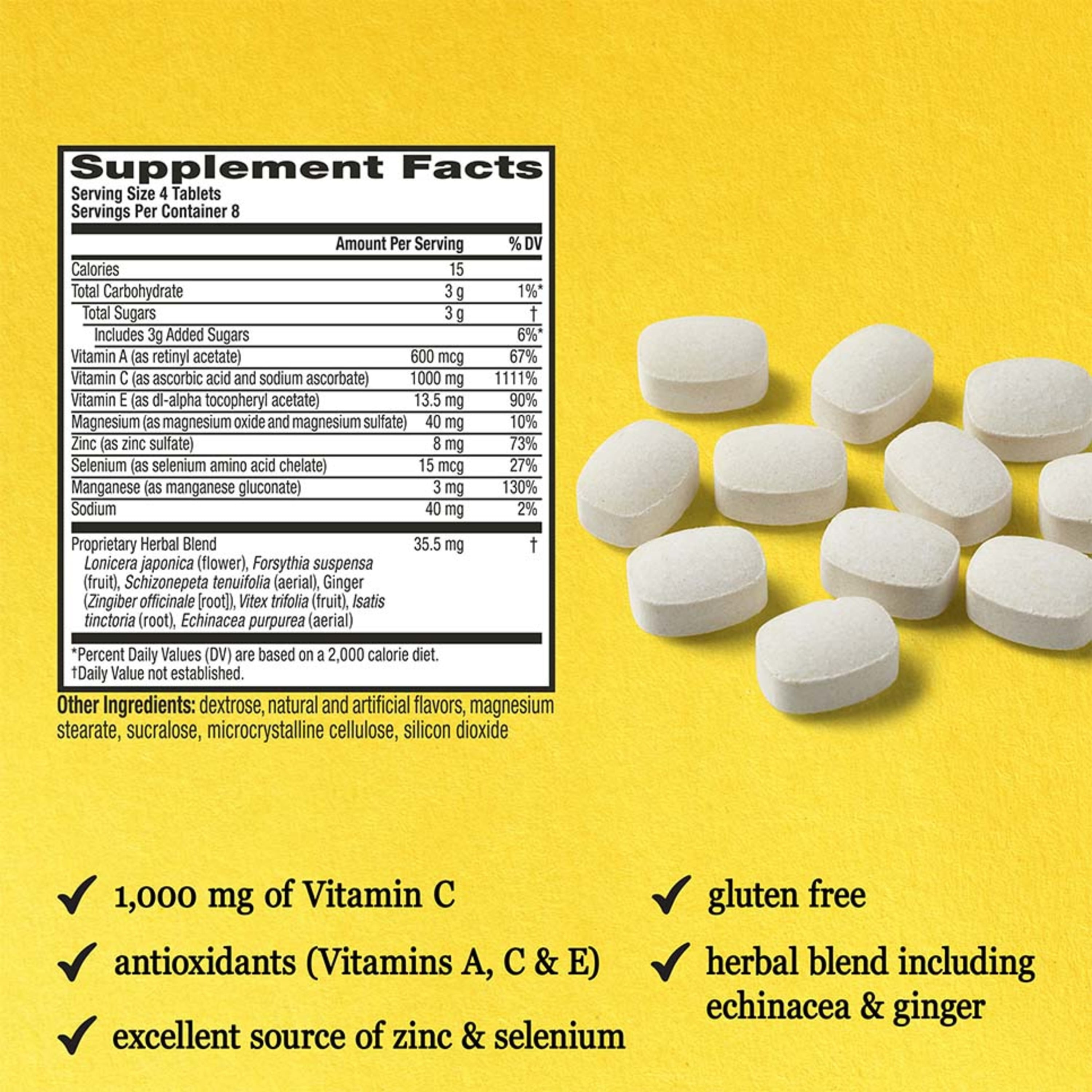 Airborne Citrus Chewables – 1000mg Vitamin C