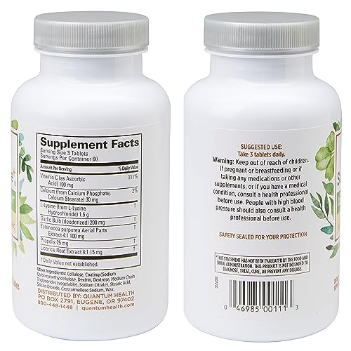 Quantum Health Super Lysine Plus Tablets, 180 Count