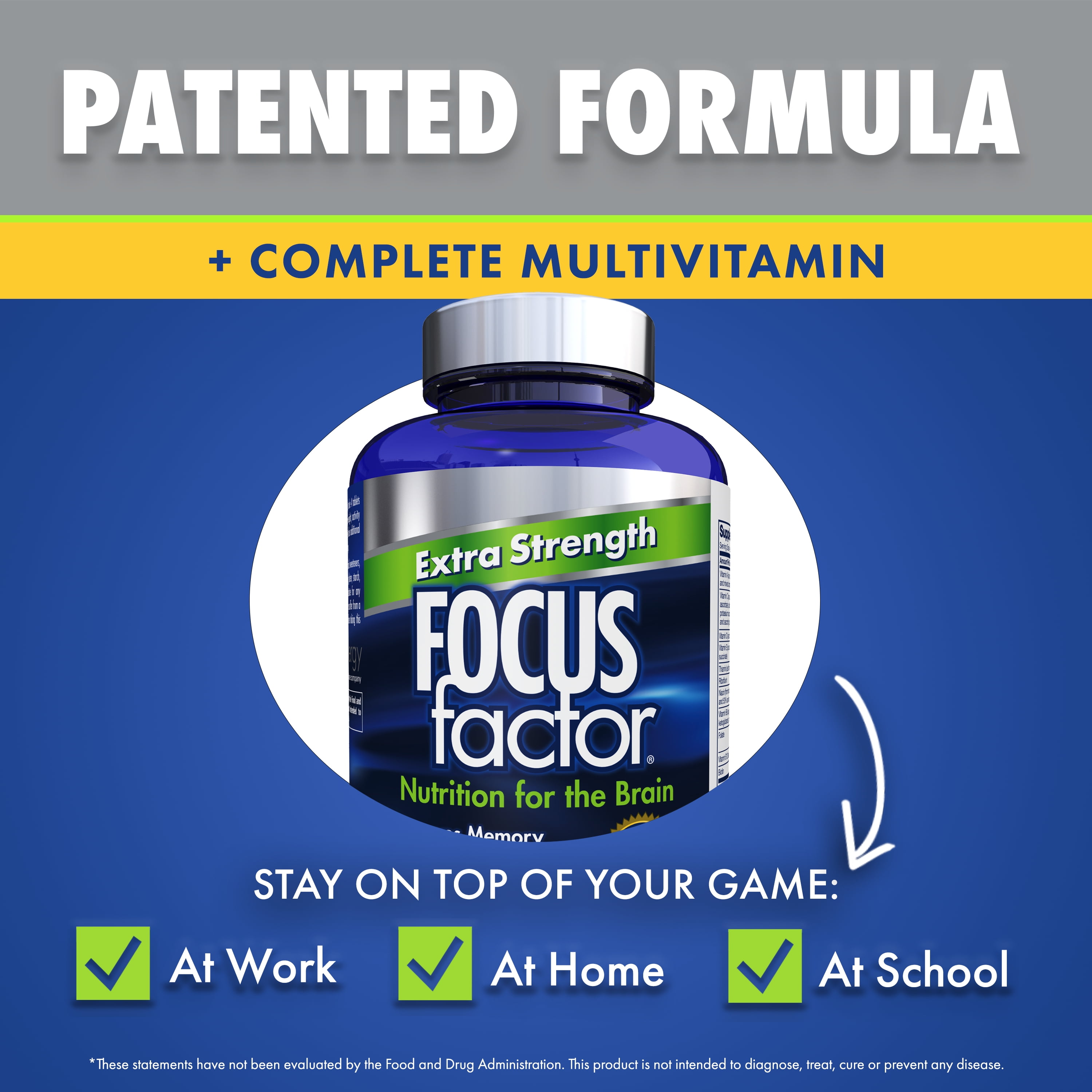 Focus Factor Extra Strength Brain Supplement 60ct