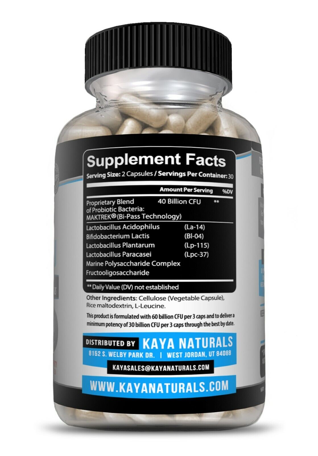 40 Billion CFU Probiotic for Digestive Health