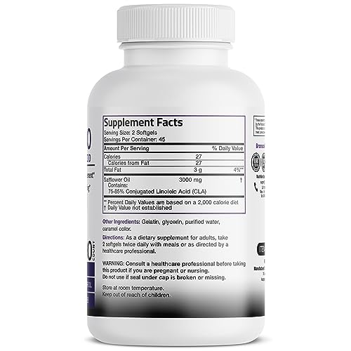 Bronson CLA 3000 High Potency Weight Management Softgels