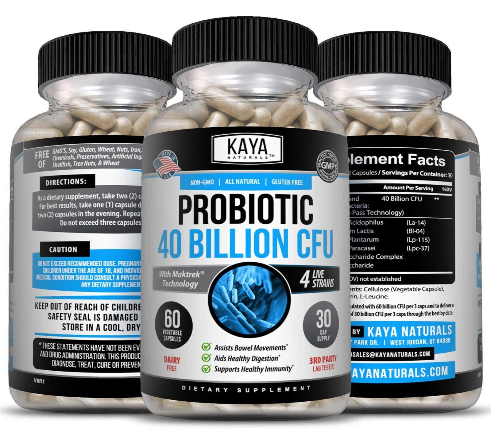 40 Billion CFU Probiotic for Digestive Health