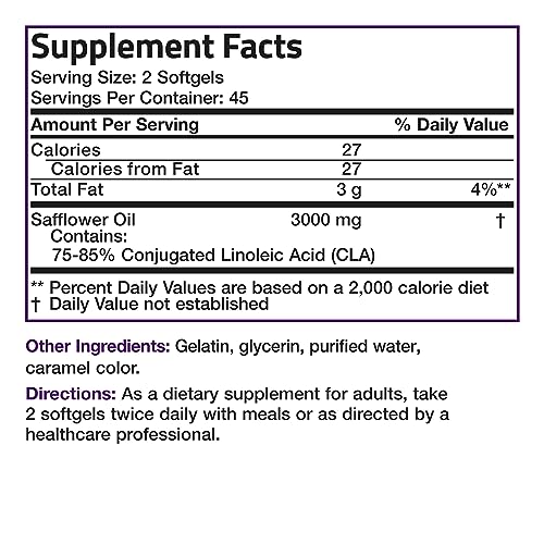 Bronson CLA 3000 High Potency Weight Management Softgels