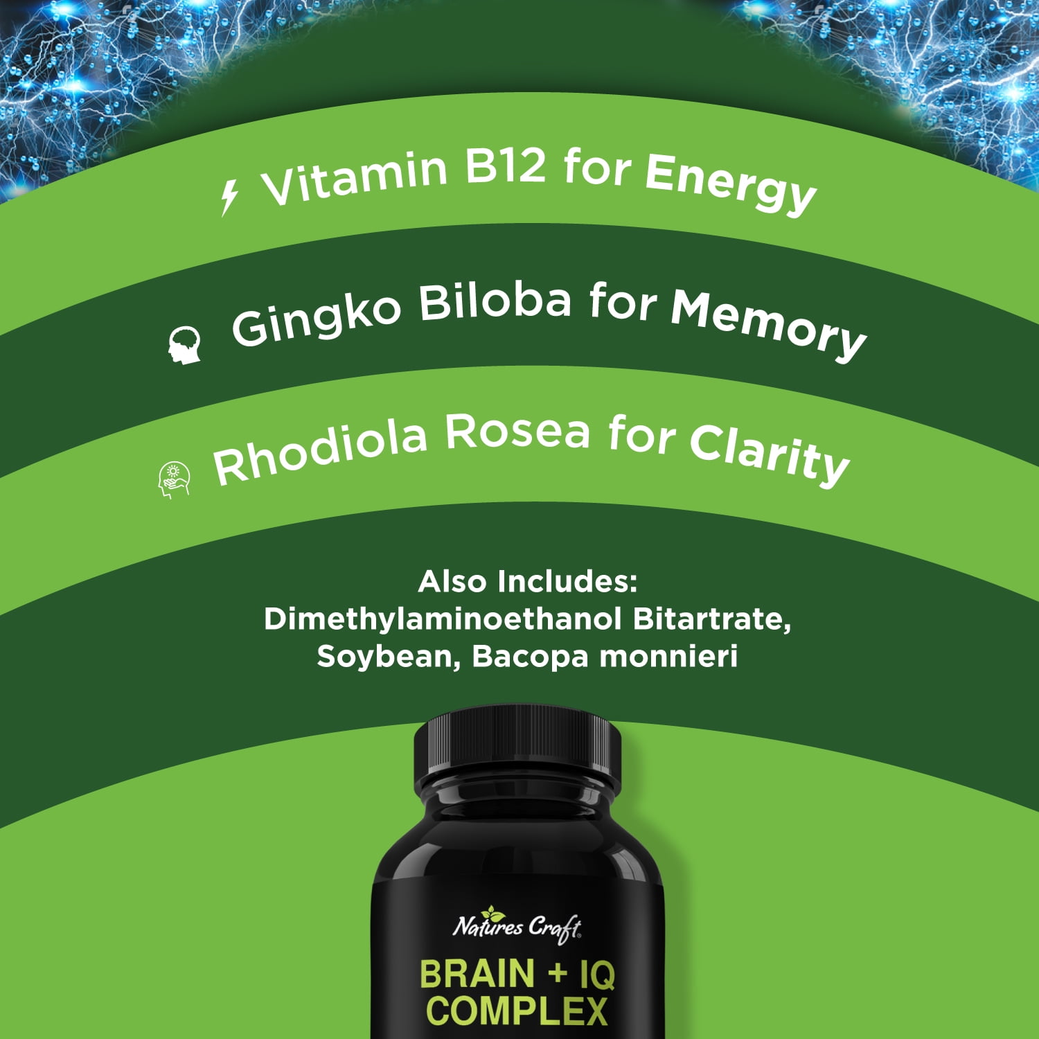 Brain Boost Nootropic Supplement with Ginkgo Biloba