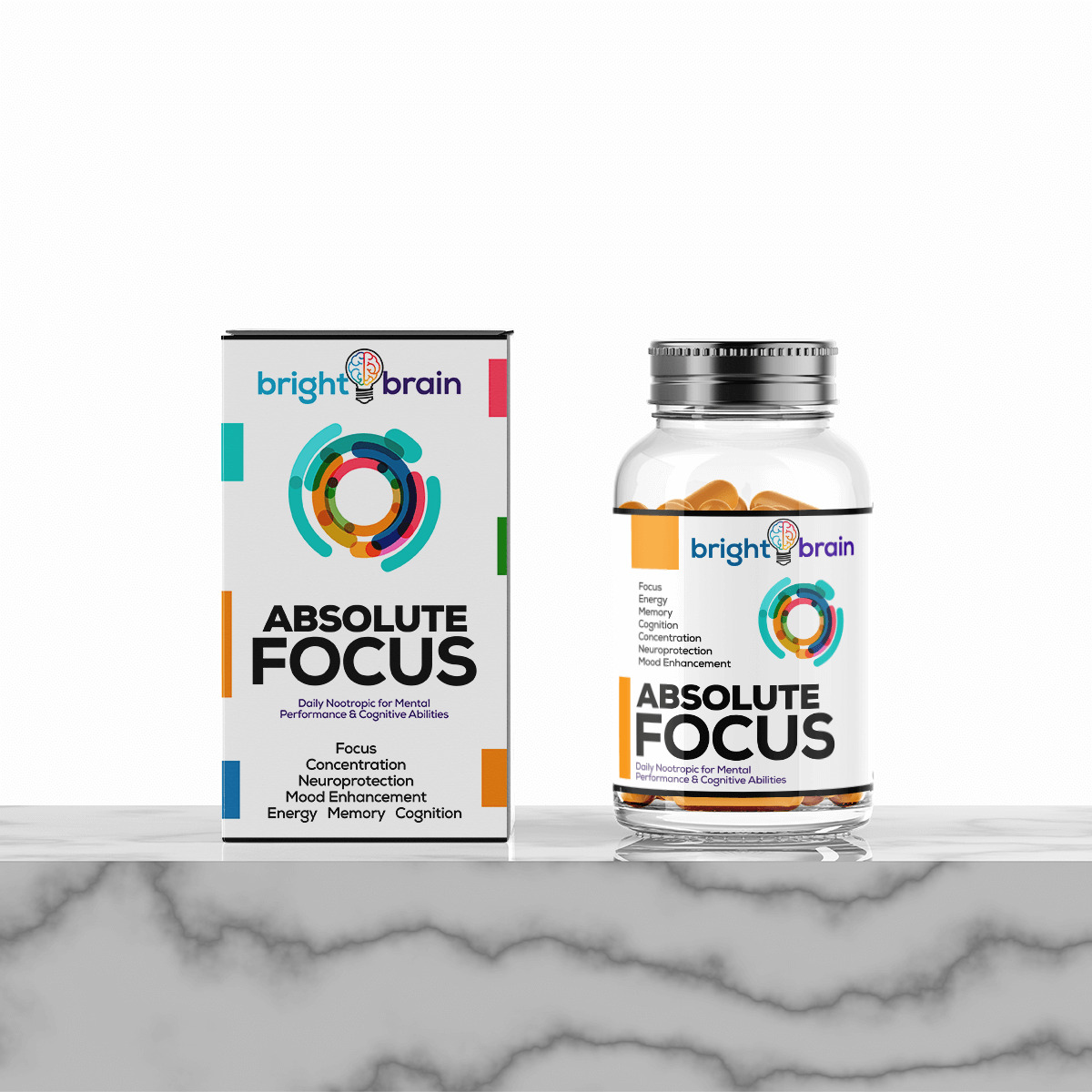 Bright Brain Focus Nootropic Supplement for Energy
