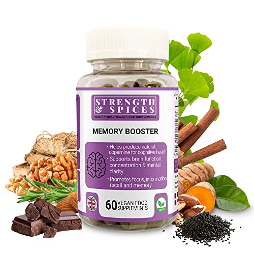 Memory Booster Supplement with Ginkgo Biloba, 60 Capsules
