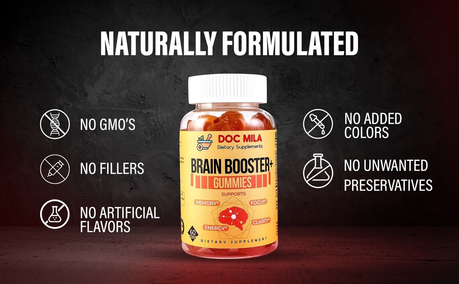 Brain Boosting Gummies for Energy and Focus