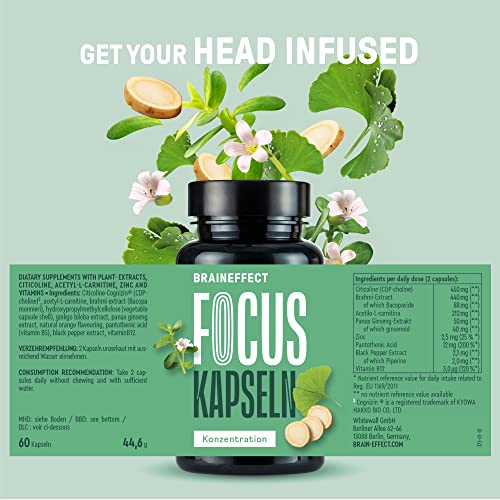 BRAINEFFECT FOCUS - Brain Boosting Capsules with B Vitamins