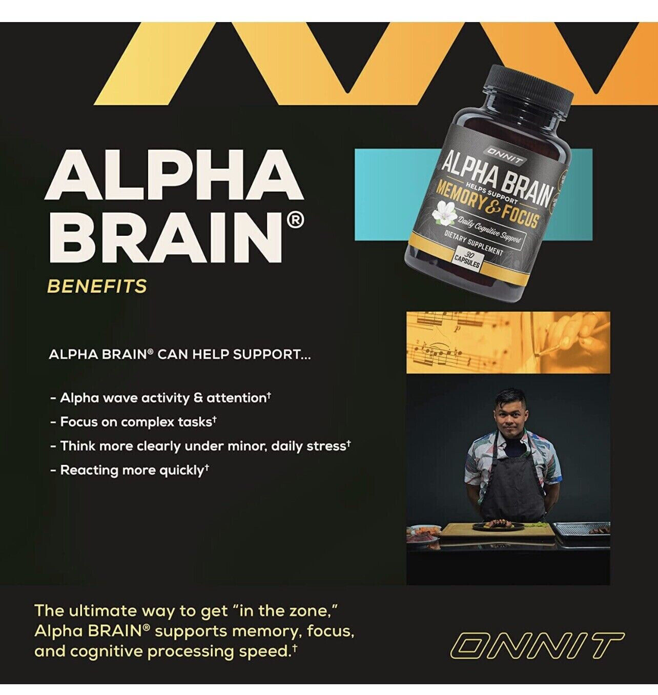 Onnit Alpha Brain Memory & Focus Supplement 30 Count