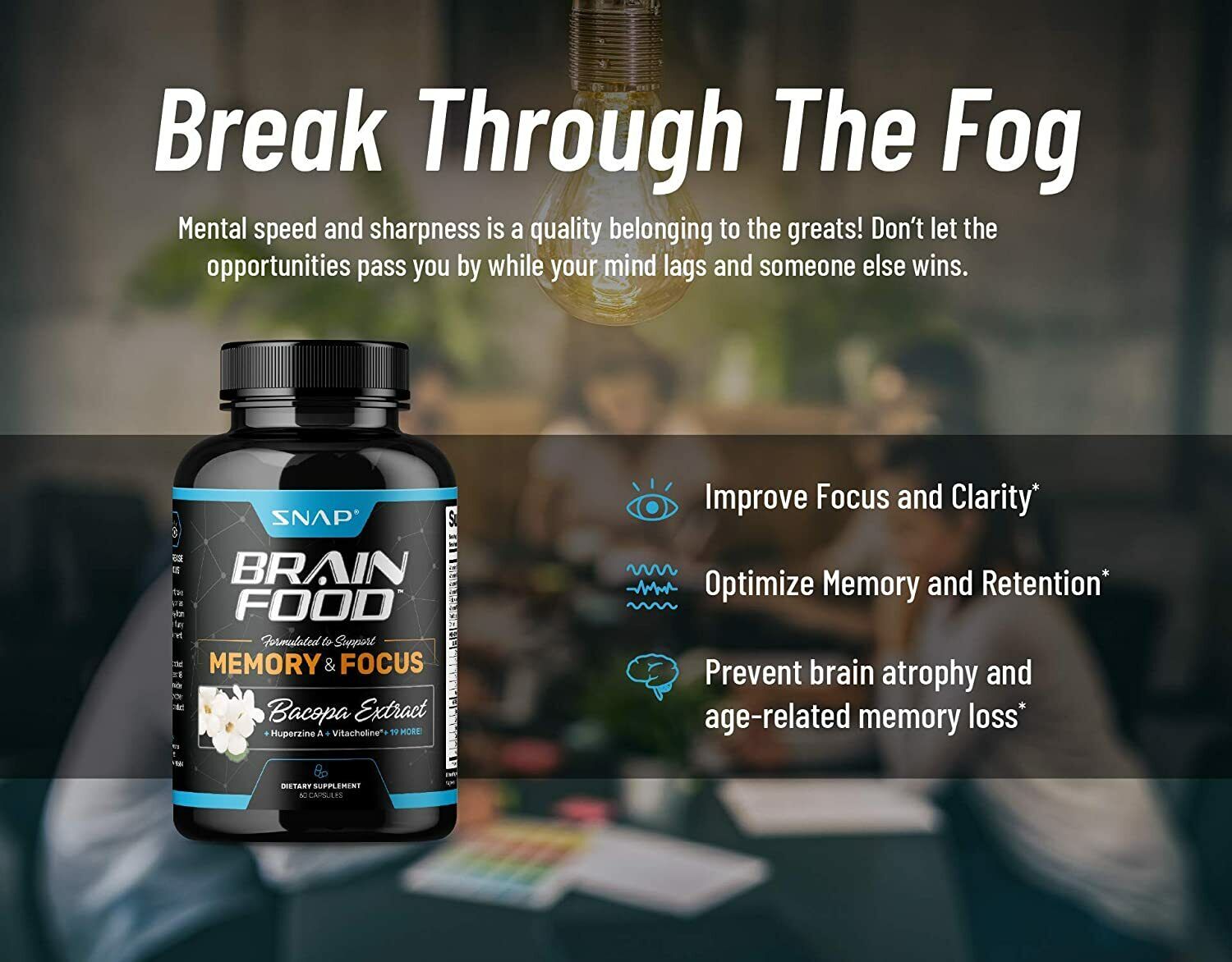 Alpha Brain Memory & Focus Supplement - 60 Capsules