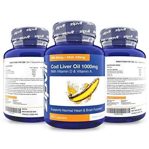 High Strength Cod Liver Oil 1000mg, 360 Capsules