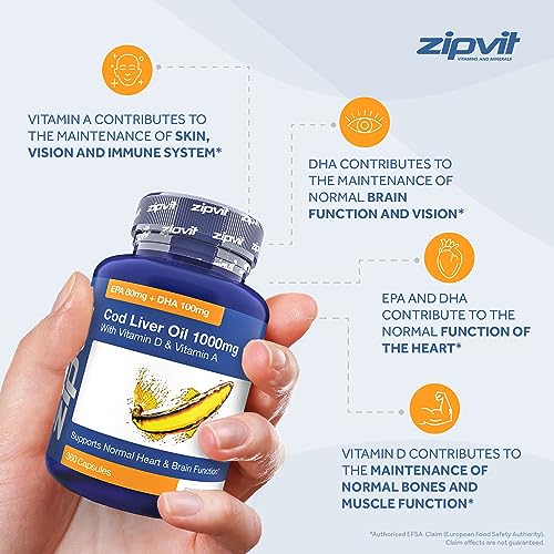 High Strength Cod Liver Oil 1000mg, 360 Capsules