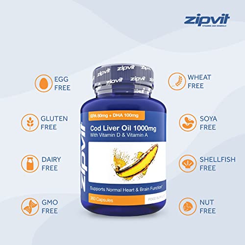 High Strength Cod Liver Oil 1000mg, 360 Capsules