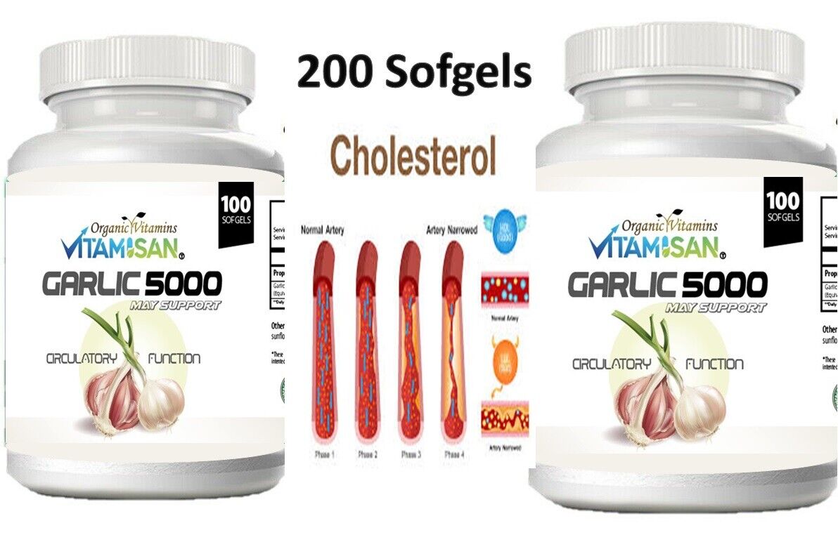 Garlic Extract 5000mg for Cholesterol Support 200 Pills