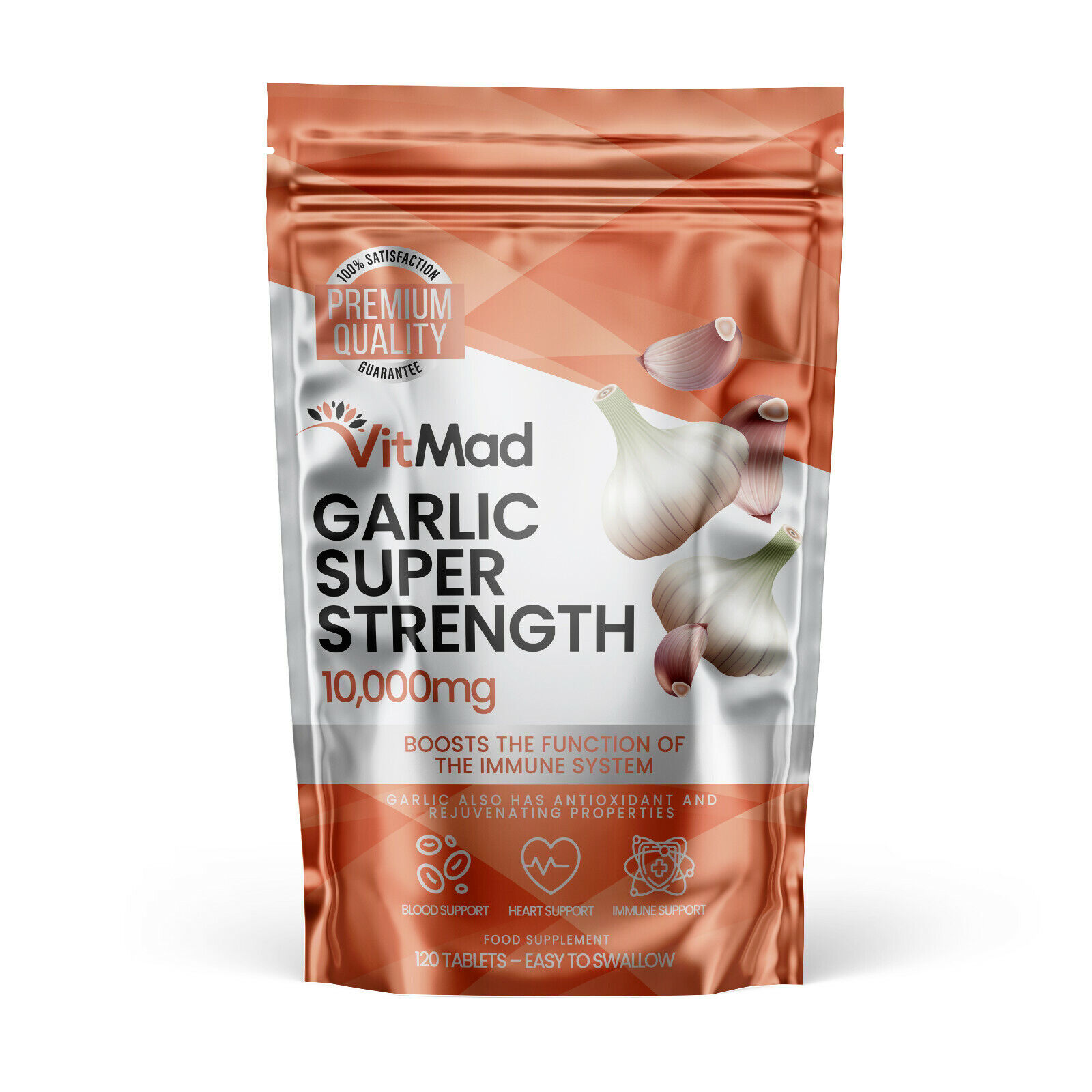 Super Strength Garlic Extract 10,000mg - 120 Tablets
