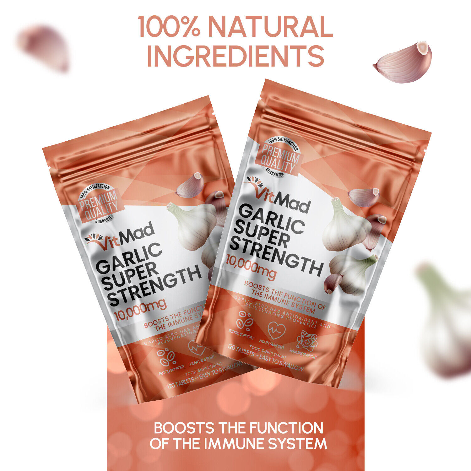 Super Strength Garlic Extract 10,000mg - 120 Tablets