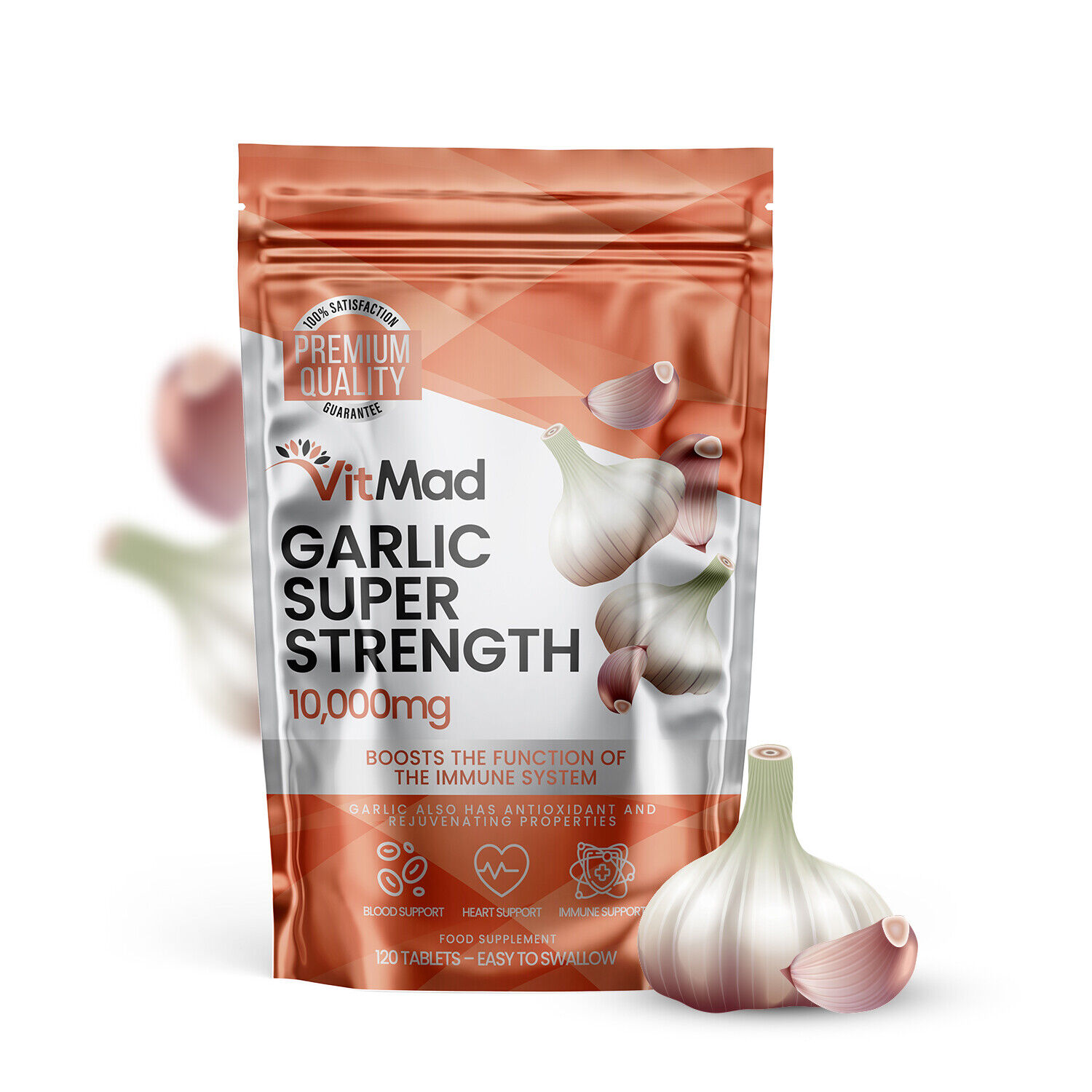 Super Strength Garlic Extract 10,000mg - 120 Tablets