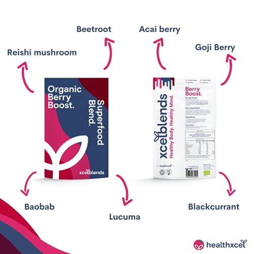 Healthxcel Super Berry Boost Powder - Vegan Supplement