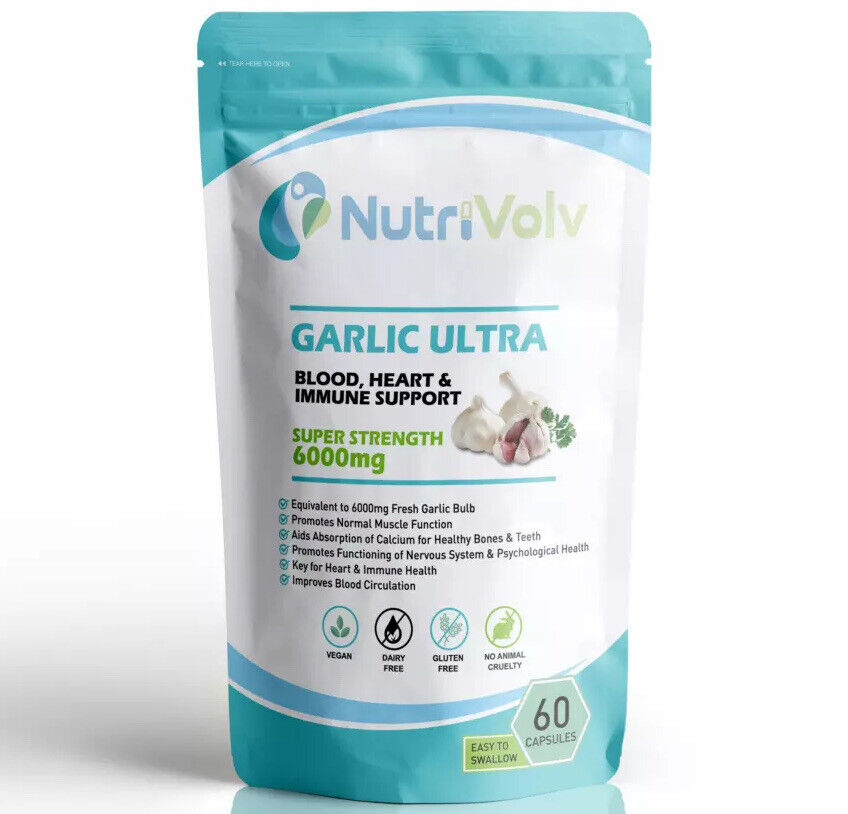 Garlic Ultra 6000mg - 60 Capsules for Immune Support