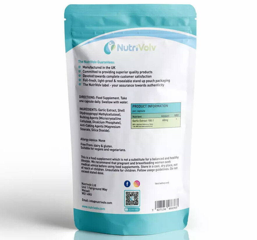 Garlic Ultra 6000mg - 60 Capsules for Immune Support