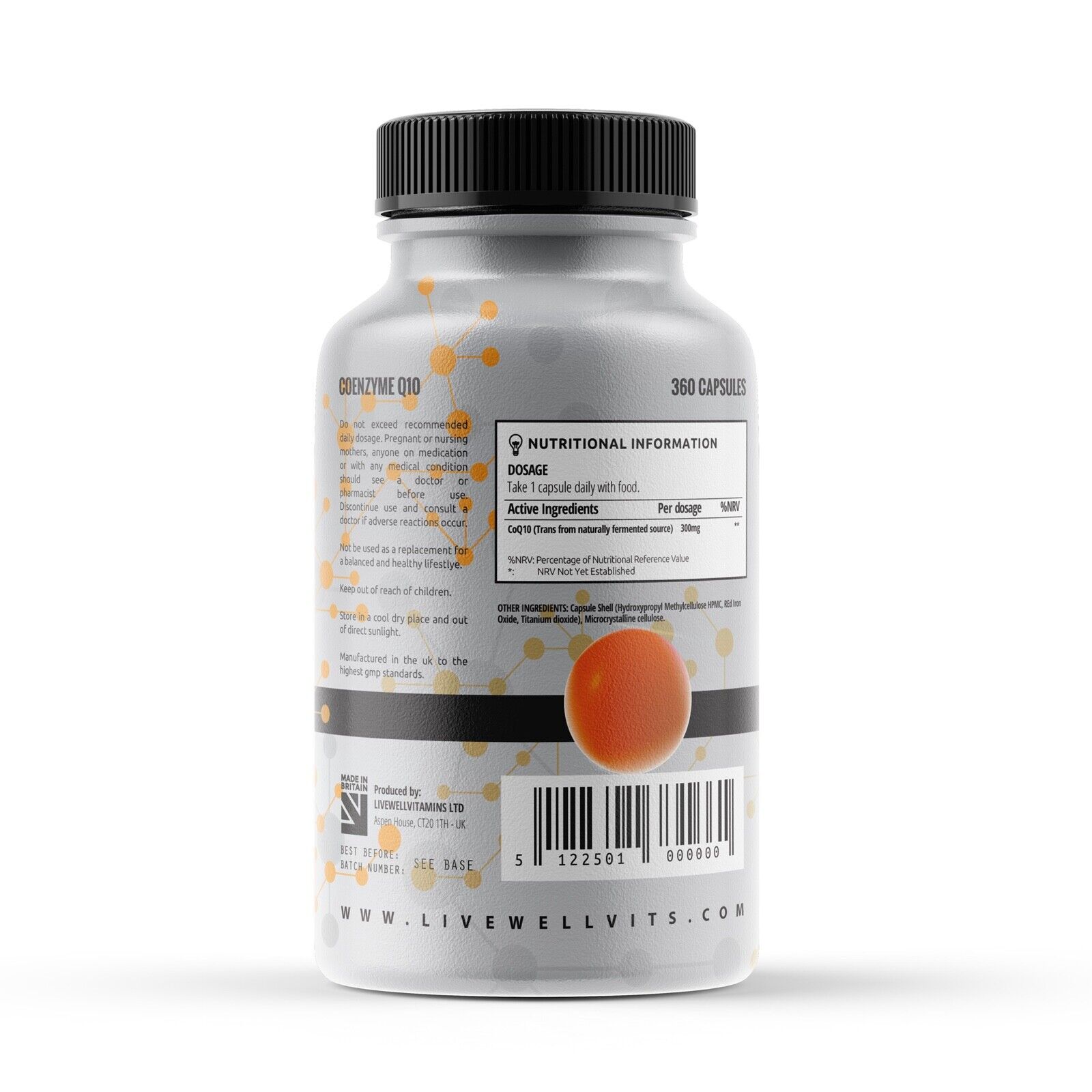 CoQ10 300mg Vegan Capsules for Heart Energy