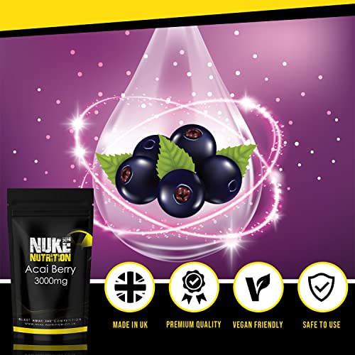 Nuke Nutrition Acai Berry Tablets - 3000mg Antioxidant