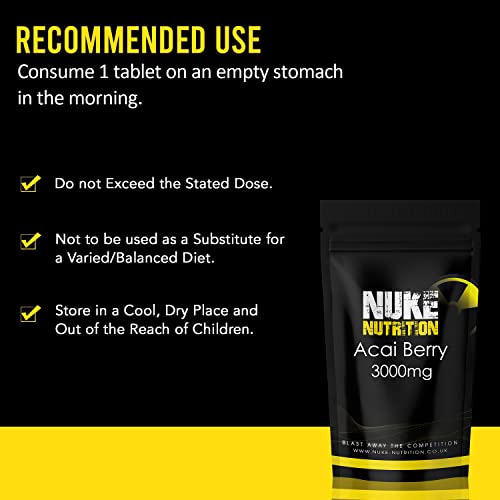 Nuke Nutrition Acai Berry Tablets - 3000mg Antioxidant