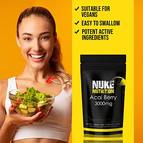 Nuke Nutrition Acai Berry Tablets - 3000mg Antioxidant