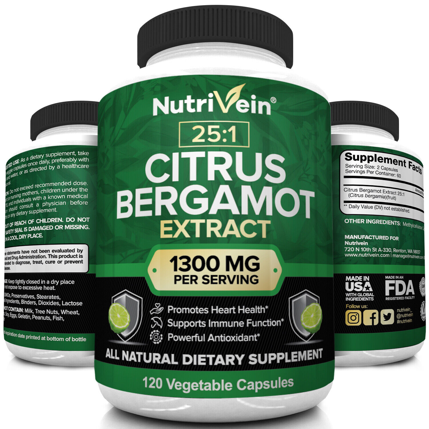 Nutrivein Citrus Bergamot 1300 mg Extract