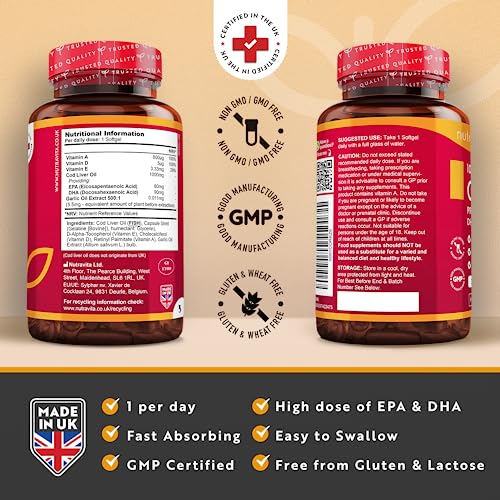 Nutravita 1000mg Fish Oil Capsules with Omega 3