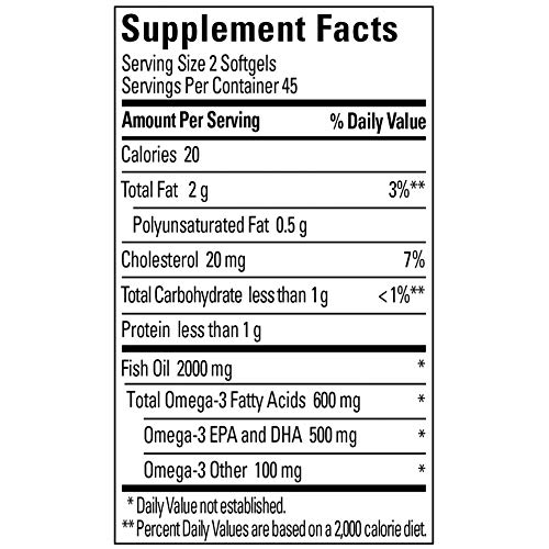 Nature Made Omega-3 Fish Oil 1000 mg Softgels