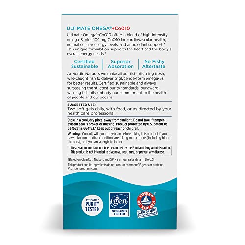 Nordic Naturals Ultimate Omega + CoQ10 Soft Gels