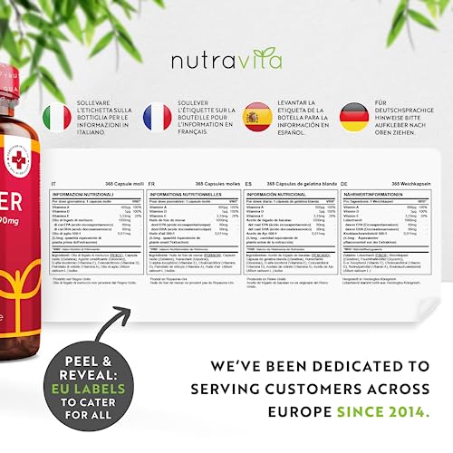 Nutravita 1000mg Fish Oil Capsules with Omega 3