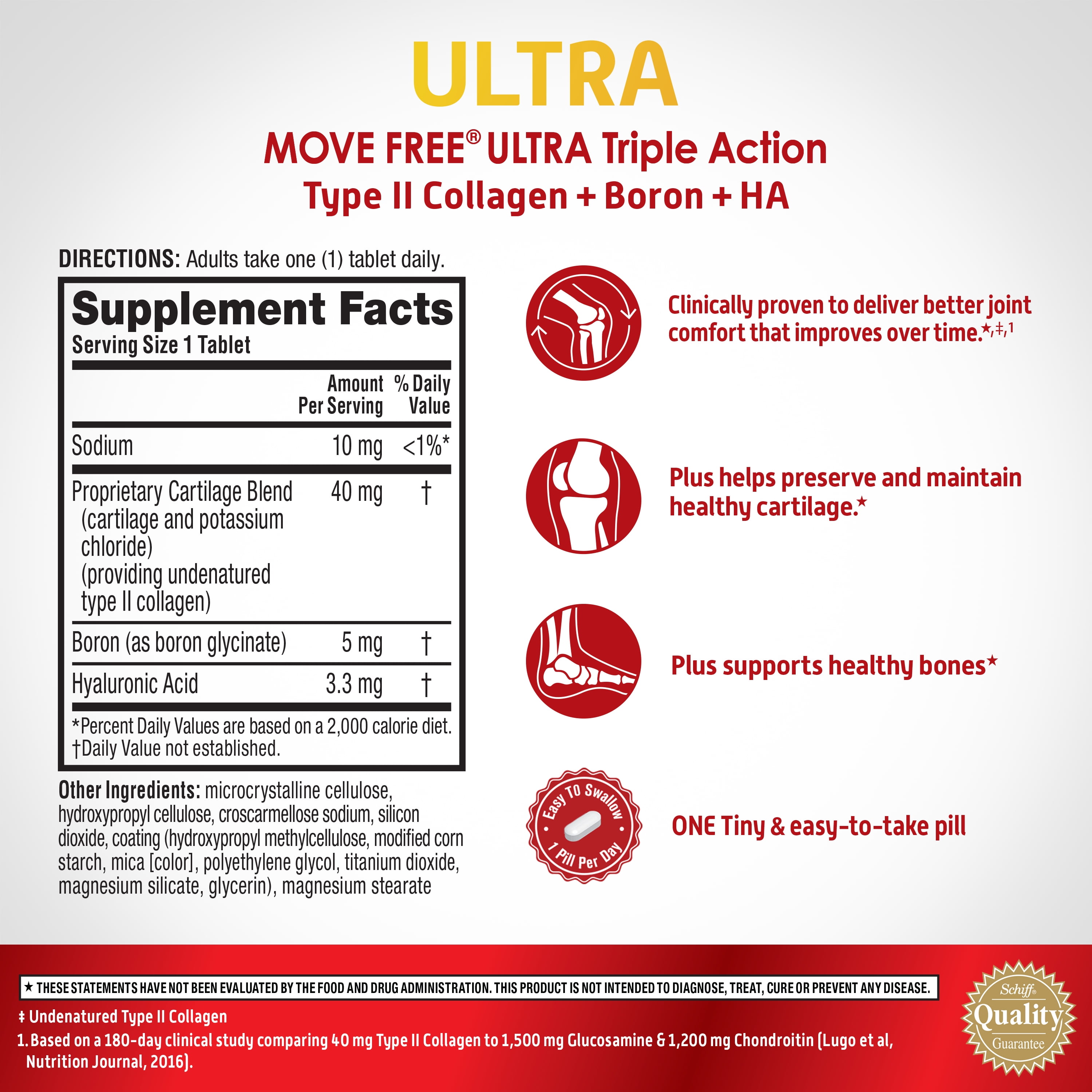 Move Free Ultra Triple Action Joint Support, 30 Tablets