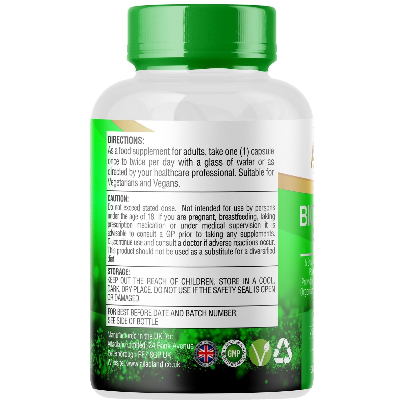 Probiotics with 5 Bacteria Strains and Enzymes