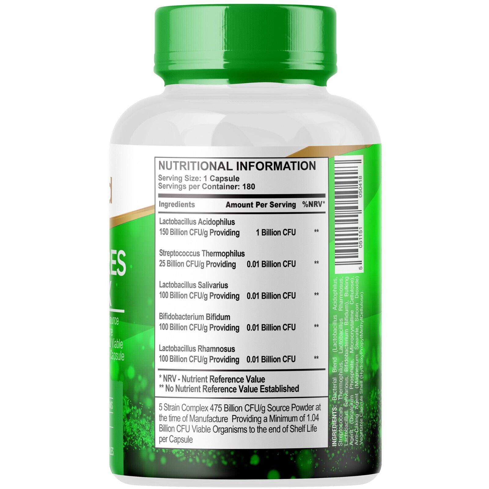 Probiotics with 5 Bacteria Strains and Enzymes