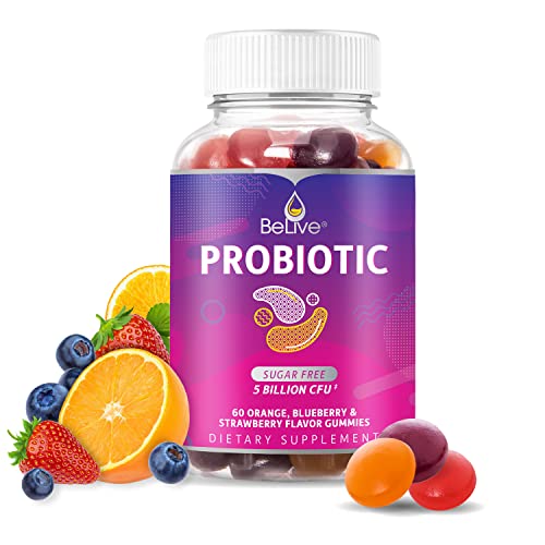 BeLive Probiotic Gummies - 5 Billion CFUs, Vegan