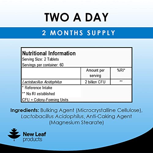 High Strength Acidophilus Probiotic Tablets for Gut Health